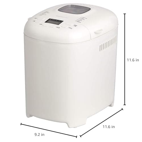 Amazon Basics Programmable Bread Maker, 2 Pound Non-Stick Automatic Bread Making Machine, 14 Settings for Breads, Doughs, Gluten-Free Options, ExpressBake, 3 Crust Colors, LCD Display, White 5