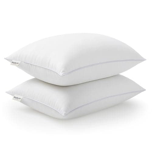 Bedsure Pillows Queen Size Set of 2, Prewashed Ultra-Soft Bed Pillows, Hotel Luxury Down Alternative Filling, Breathable & Fluffy for Back, Side, Stomach Sleepers
