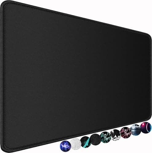 Large Gaming Mouse Pad, 31.5x15.7 inch Large Extended Computer Keyboard Mouse Mat, Water Resist Non-Slip Mousepad Rubber Base Long XXL Desk Mouse Pad for Work & Gaming, Office & Home, Black