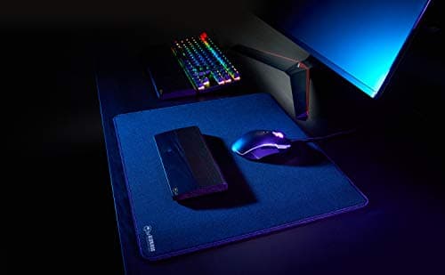 Glorious XL Gaming Mouse Mat - Large Black Cloth Mousepad, Stitched Edges | 16x18 8