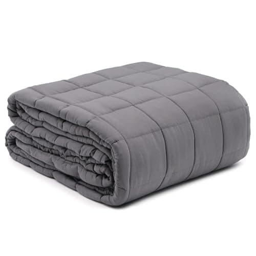 DMI Microfiber Weighted Blanket Queen Size | 17 lb Heavy Blanket | 80" x 60" Breathable | Soft Microfiber with Glass Beads | Grey