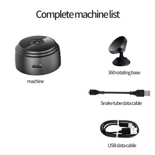 BVYY 1080P WiFi Spy Camera Hidden Camera Wireless Indoor Home Office Security Camera Nanny Monitoring Cam Micro Pet Long-Lasting Battery Video Surveillance Camera with Motion Detection App Control 6