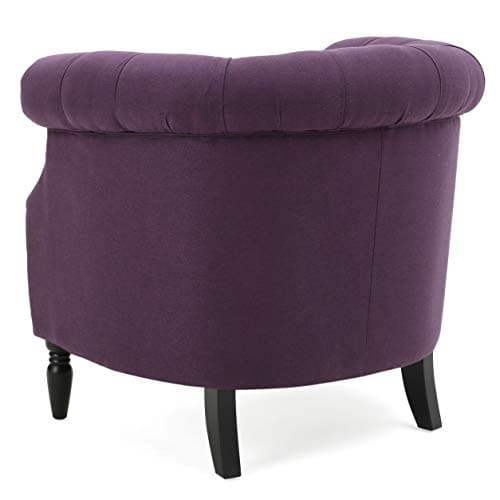 GDFStudio Jasmine Tufted Scroll Arm Fabric Club Chair (Plum) 4