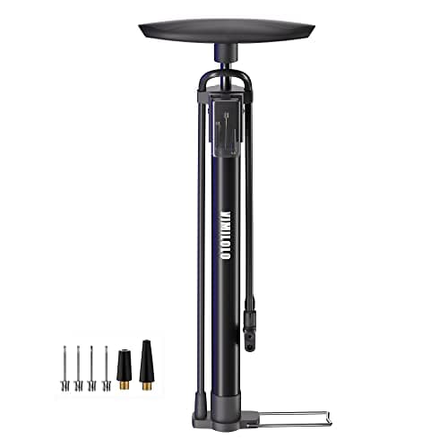 VIMILOLO Bike Pump, Air Bicycle Pump Inflator for Presta and Schrader Valve Tire Ball Bike Portable Pumps 160PSI & 11BAR