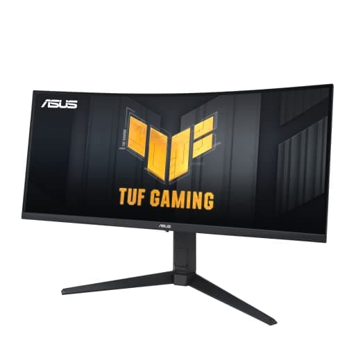 ASUS TUF Gaming 34” Ultra-Wide Curved HDR Monitor (VG34VQEL1A) - 21:9, UWQHD (3440 x 1440), 100Hz, Extreme Low Motion Blur, FreeSync, 1ms, DisplayPort, HDMI, USB, Tripod Socket, Height Adjustable 10