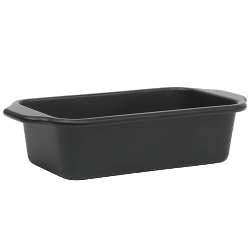 Oster Teston 9 x 5 Inch Loaf Pan, Nonstick Carbon Steel Bread Baking Pan, Matte Black, PFAS-Free, Oven-Safe, Easy Release Bakeware