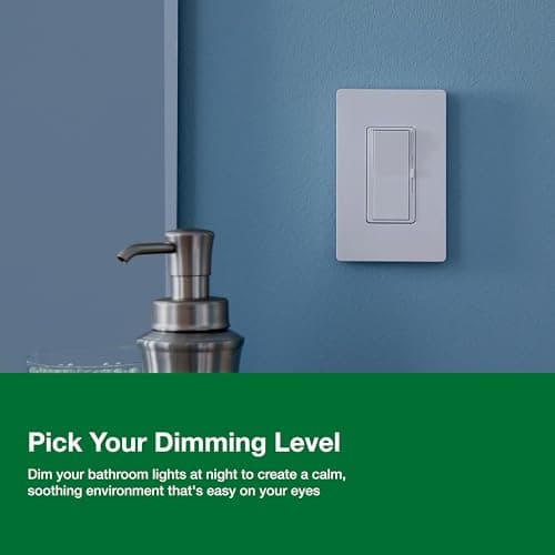 Lutron Diva LED+ Dimmer Light Switch for Dimmable LED, Halogen, and Incandescent Bulbs, 150 Watt, Single-Pole or 3-Way, DVCL-153P-WH, White 3