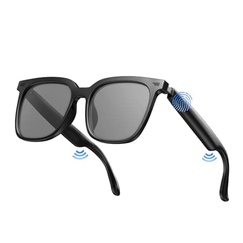 Niangziaha Smart Glasses, AI Bluetooth Glasses with Speaker, 144 Languages & Accents Real Time Translation, UV Protection AI Glasses with Bluetooth 5.4, Smart Sunglasses for Men & Woman (Noble Black)