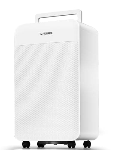 HUMSURE 4500 Sq. Ft 80 Pints Dehumidifier Equipped With Drainage Hose, Automatic Defrosting, for Basement, Home, Bathroom, Bedroom,24-Hour Timer Function