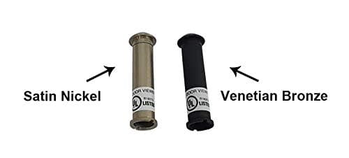 QCAA Solid Brass Door Knocker, 7", with 160 Degree Glass Len Door Viewer (UL Listed), Matte Black, 1 Pack 7