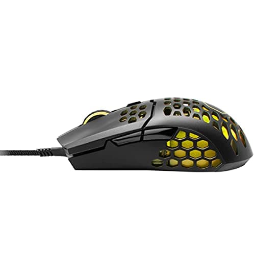 Cooler Master MM711 RGB-LED Lightweight 60g Wired Gaming Mouse - 16000 DPI Optical Sensor, 20 Million Click Omron Switches, Smooth Glide PTFE Feet, and Ambidextrous Honeycomb Shell - Matte Black 5