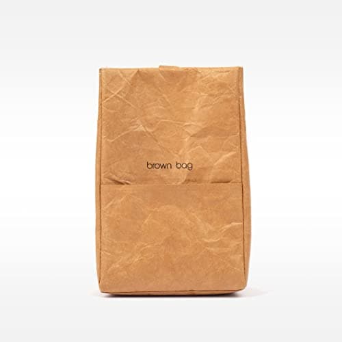 Generic Insulated Lunch Bag for Women & Men | Reusable Paper Bag with Durable, Water-Resistant Fabrics | Insulation with Premium Thermal Liner | Simple Design, Brown