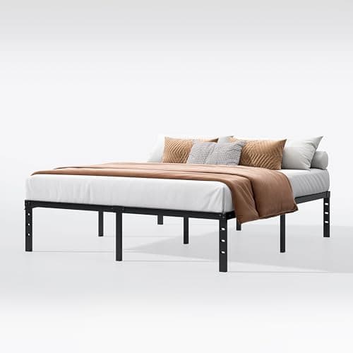 Hafenpo 14 Inch Queen Bed Frame - Sturdy Metal Platform Queen Size, No Box Spring Needed, Heavy Duty, Easy Assembly, Strong Bearing Capacity, Under Bed Storage, Black 9