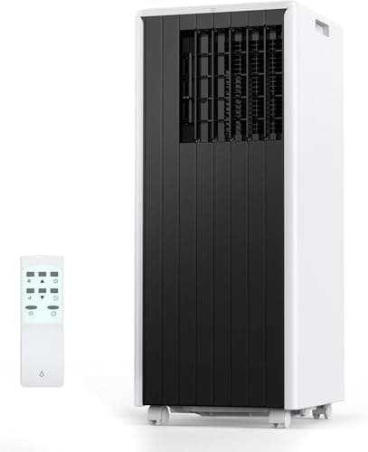 MilleLoom Portable Air Conditioner 8000 BTU, 3-In-1 Cooling/Dehumidifier & Fan, Cools 350 Sq.Ft, 42dB Quiet AC with Remote & Window Kit for Bedroom, Office, Apartments, White