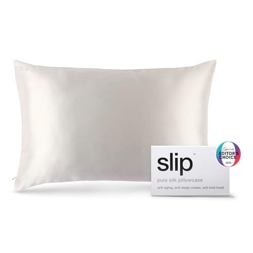 slip The Original Queen Pure Silk Pillow Case - 100% Pure 22 Momme Mulberry Silk - Queen Size Standard Pillow Case - Anti-Aging, Anti-BedHead, Anti-Sleep Crease, White (20" x 30") 10