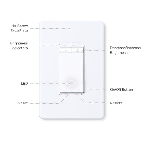 TP-Link Tapo Smart 3 Way Dimmer Switch KIT, Matter Compatible, Energy Monitoring, Neutral Wire Required, Works with Alexa, Siri, Google Home, SmartThings, UL Certified, 2.4GHZ Wi-Fi, Tapo S515D KIT 12