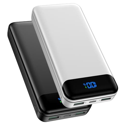Portable Charger Power Bank 40000mAh Powerbank PD 30W and QC 4.0 Fast Charging External Battery Pack with USB-C LED 3 Outputs & 2 Inputs Portable Charging for iPhone 15 14 13 pro, Samsung
