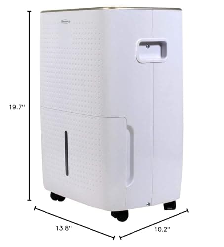 Soleus Air Energy Star Rated 1,800 SqFt., 25 Pint Dehumidifier With Mirage Display and Tri-Pat Safety Technology (25 Pint), White 10