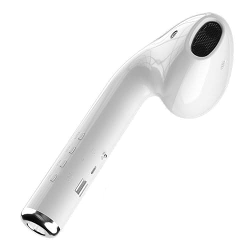 SUYUDSM Giant Earphone Wireless Speaker, Funny Novelty Speaker Unique Gag Gift for Home Party Room Decor (White)