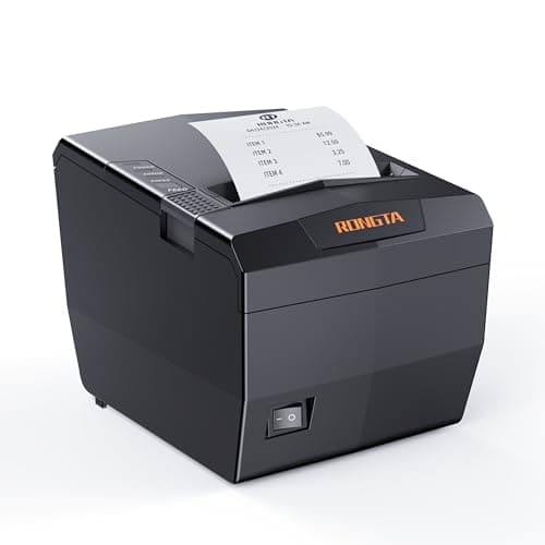 Rongta POS Receipt Printer, 80mm Thermal Printer with USB/Serial/Ethernet and Auto Cutter for Kitchen and Retail Use, Cash Drawer Support for Windows/Mac/Linux (RP327)