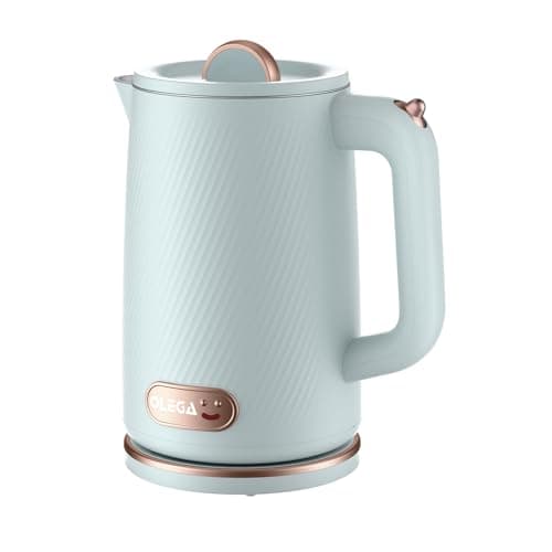OLEGA Electric Kettle - 1500W Electric Tea Kettle 1.8L Stainless Steel Inner Electric Kettles for Boiling Water Auto Shut Off Boil-Dry Protection Electric Water Kettle for Coffee Tea Blue