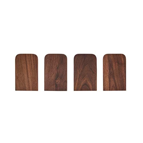 Pandapark Wood,Non-Skid Bookend for Shelves,Heavy Duty,Book Stand for CDs,1 Pair 9