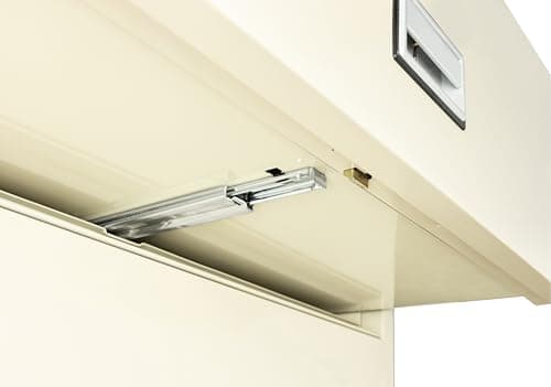 Phoenix Safe 44 inch Wide 4-Drawer Lateral Fireproof File Cabinet – Legal and Letter Size Filing – Key Lock – Water Resistant – Fire Safe and Impact Rated – Putty Finish – Model LAT4W44P 8