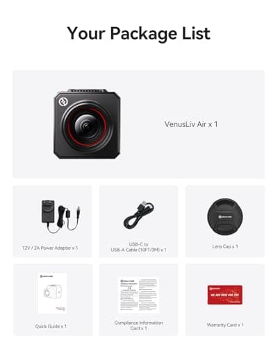 Hollyland VenusLiv Air Live Streaming Camera,1/1.3" CMOS/F1.05 Custom Lens,4K30p/UVC/HDMI Video Output,Built for 24/7 Streaming,AI Tuning/Green Screen/Image Overlay/Skin Beauty/Color Correction 9