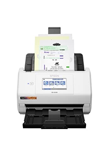 Epson RapidReceipt RR-600W Wireless Desktop Color Duplex Receipt and Document Scanner with Receipt Management Software, Touchscreen and Auto Document Feeder. Full 1-Year Limited Warranty (Renewed)