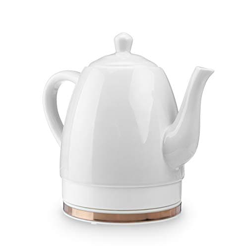 Pink Up Noelle Electric Tea Kettle, Gooseneck Kettle, Hot Water Dispenser, Pour Over Coffee, Automatic shut off, Cordless, Electric Teapot, 1.5L, Ceramic, Grey 10