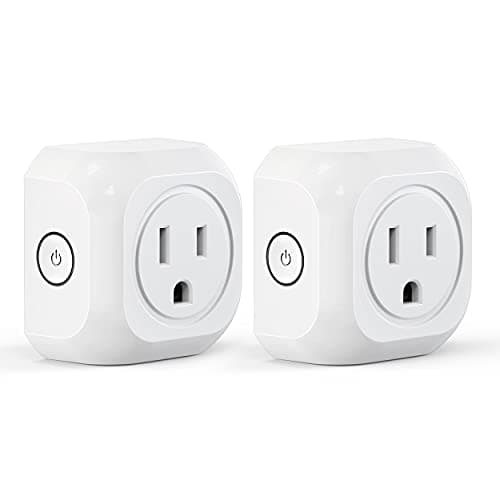 Smart Plug Compatible with Alexa and Google Home, MONGERY WiFi Mini Outlet Remote Control with Timer Function, No Hub Required, 2.4GHz WiFi Only, FCC CE Certified, White(2 Pack)