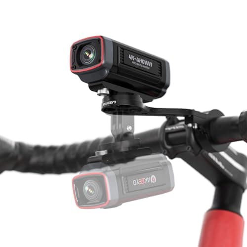 AKEEYO AKY-710S Bike Camera with Mount, 4K 28fps, 2K 55fps, Wide-Angle 142°,IP67,5MP,Loop & Emergency Recording,Parking Monitor,Bicycle,Outdoor Sports,Rechargeable,GPS,64GB Card Included