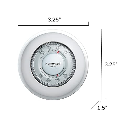 Honeywell Home CT87K1004 The Round Heat Only Manual Thermostat,Large,White,Large 9