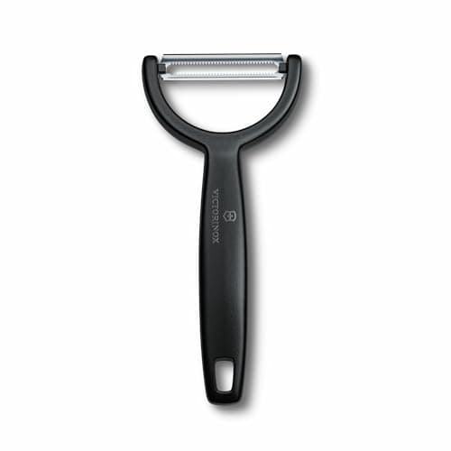 Victorinox Ypso Peeler for Vegetables, Fruits, Serrated Edge, Extra Sharp, Swiss Made, Black