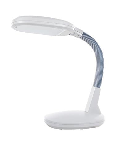 LED Desk Lamp - Sunlight Lamp with Adjustable Gooseneck Arm - Home and Office Desk Lamps Great for Reading and Crafting by Lavish Home (White)