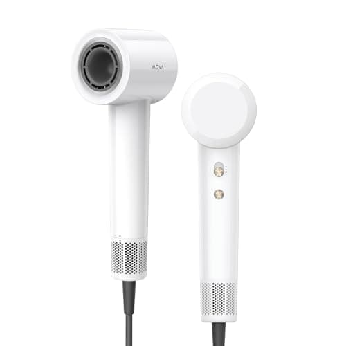 Mova Turbo Hair Dryer, 110000 RPM High-Speed Motor Blow Dryer Negative lon Care for Rapid Drying, 58dB Low Noise Constant Temperature Hairdryer, 0.72lb Ultra-Lightweight for Travel