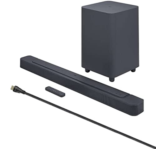 JBL BAR 500 PRO 5.1 Soundbar Bundle with 10 in. Wireless Subwoofer and 2m 8K Ultra High Speed HDMI Cable