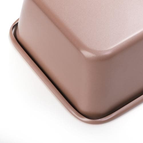 Elsjoy 4 Pack Non-Stick Loaf Pan, 9.5 x 5.5 Inch Champagne Bread Loaf Pans Carbon Steel Bread Tin Set for Baking, Metal Bakeware for Bread, Meatloaf, Cake 6