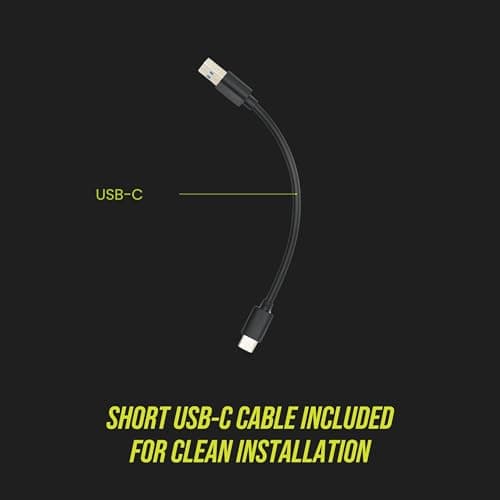 Dongar Dashcam Power Adapter (16-pin Type A) for Ford Vehicles. Compatible with Select Bronco, F150 and More. Built-in USB Power Source, Connects to Rearview Mirror, Easy to Install 8