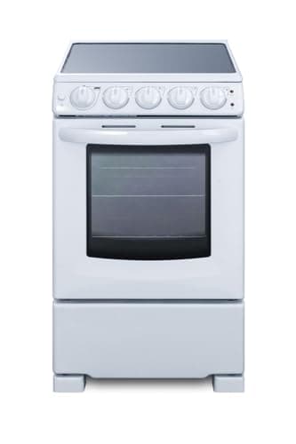 Summit 20” Electric Range with 4 cooking elements, 2.3 cu. Ft., ADA Compliant, White- REX2051WRT