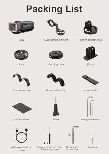 AKEEYO AKY-710S Bike Camera with Mount, 4K 28fps, 2K 55fps, Wide-Angle 142°,IP67,5MP,Loop & Emergency Recording,Parking Monitor,Bicycle,Outdoor Sports,Rechargeable,GPS,64GB Card Included 5