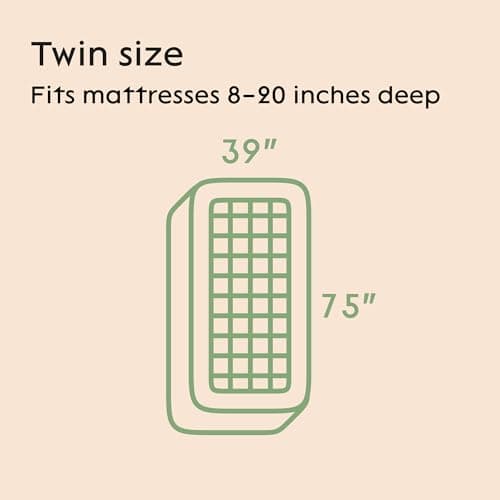 Ultra Soft Twin Size Mattress Topper - Viscose Made from Bamboo Pillow Top Mattress Pad for Back Pain Relief - Naturally Cooling for Hot Sleepers, Green 8
