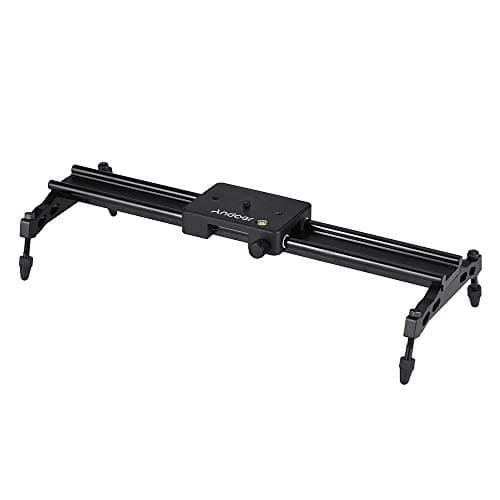 Andoer 40cm Camera Slider Track Stabilizer Rail compatible with Nikon Canon Sony, Max. Load 6kg/ 1.3lb