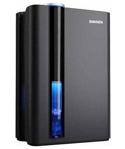 SIMSEN 95oz Dehumidifiers for Home, 800 sq ft Quiet Small Dehumidifier with Drain Hose, Dehumidifiers for Bedroom Bathroom Basements Closet RV (Black)
