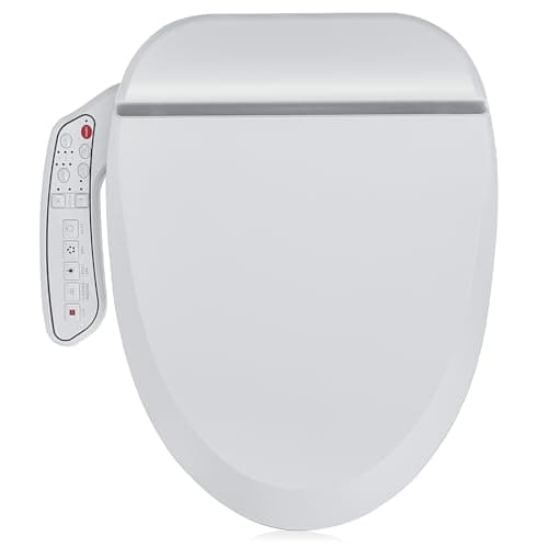 ZMJH ZMA102 Bidet Toilet Seat, Unlimited Warm Water, Vortex Wash, Electronic Heated, Warm Air Dryer, Rear and Front Wash, LED Light, Need Electricity, White, (Elongated)