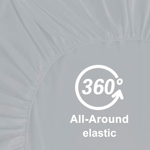 Hotella 100% Microfiber California King Size Fitted Sheet Only, 72"x84" Hotel Quality Deep Pocket Bottom Sheet Fit for 14" Matress, Machine Washable and Non-Fade, Snug Fit & Stay in Place, Light Gray 5