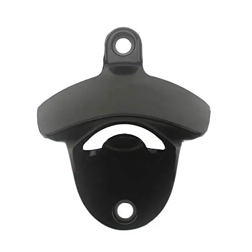 Luwanburg Stainless Wall Mount Beer Bottle Opener Screw in Bottle Cap Opener Black