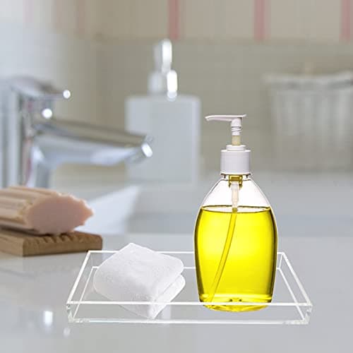 Bigfety Acrylic Vanity Tray for Organizing, Clear Bathroom Trays for Counter, Desk, Dresser 7