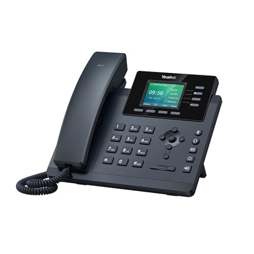 Yealink SIP-T34W WiFi IP Phone, 4 VoIP Accounts. 2.4-Inch Color Display. Dual-Port Gigabit Ethernet, 802.3af PoE, Power Adapter Not Included, Black.