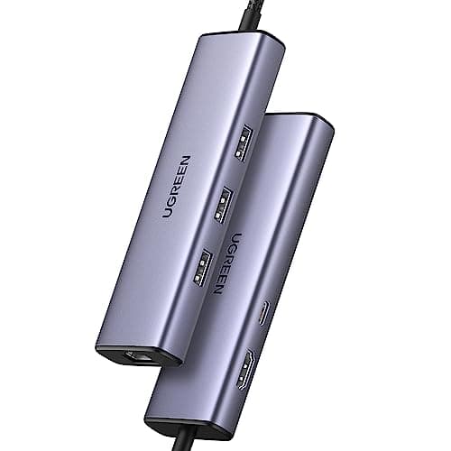 UGREEN Revodok 6 in 1 USB C Hub Gigabit Ethernet Adapter with 4K HDMI, 100W PD Charging, USB A Data Ports Compatible with Mac M1, M2, M3, iPad, iPhone 16 Pro/Pro Max, Steam Deck 8